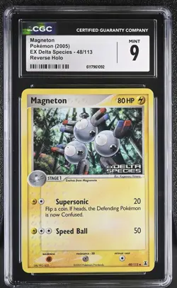 CGC 9 MINT Magneton EX Delta Species 48/113 Reverse Holo STAMPED Pokemon Card - Image 1
