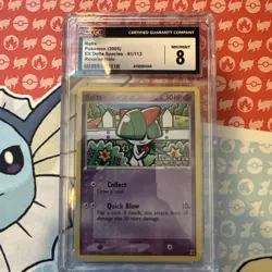 Pokemon Delta Species 81/113 Ralts Reverse Holo STAMPED Pokemon Card CGC 8 Mint - Image 1
