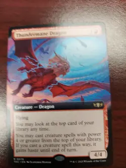 Thundermane Dragon (Extended Art) Commander: Tarkir: Dragonstorm Regular - Image 1