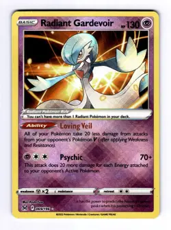 Radiant Gardevoir SWSH11: Lost Origin #069 (2022) Holo NM Pokemon - Image 1