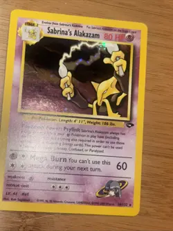 Sabrina's Alakazam 16/132 Gym Challenge Holo Pokemon Card LP Great Swirl🍭🔥 - Image 2