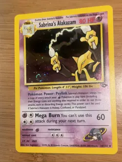 Sabrina's Alakazam 16/132 Gym Challenge Holo Pokemon Card LP Great Swirl🍭🔥 - Image 3