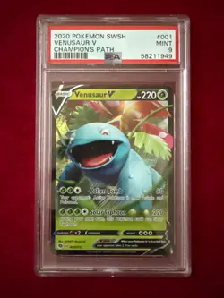 Pokemon TCG Venusaur V 001/073, Champions Path PSA 9 - Image 1