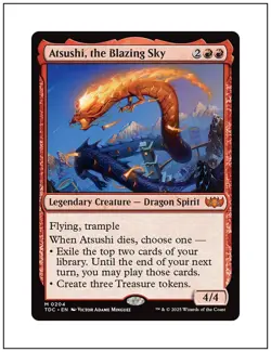 1x Atsushi, the Blazing Sky, Tarkir Dragonstorm Commander, Magic MTG NM - Image 1