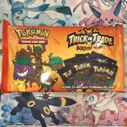 Pokemon Trick or Trade Booster Bundle 35 Packs Gengar Pikachu Umbreon 2022 - Image 1