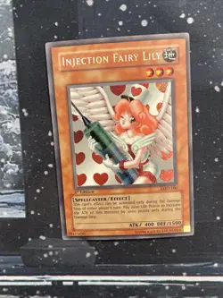 YuGiOh Injection Fairy Lily 1st Edition LOD-100 Secret Rare Legacy of Darkness - Image 1