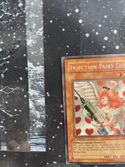 YuGiOh Injection Fairy Lily 1st Edition LOD-100 Secret Rare Legacy of Darkness - Image 2