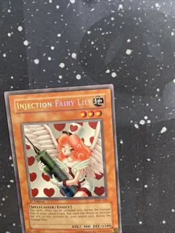 YuGiOh Injection Fairy Lily 1st Edition LOD-100 Secret Rare Legacy of Darkness - Image 3