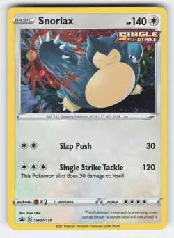 Snorlax SWSH119 NM Holofoil SWSD SWSH: Sword & Shield Promo Cards - Image 1