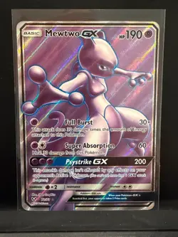 Mewtwo GX Full Art Ultra Rare Shining Legends 72/73 Psychic Holo Pokemon Card - Image 1