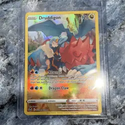 Pokemon Druddigon TG09/TG30 Silver Tempest Ultra Rare Full Art Holo 2022 Card - Image 1