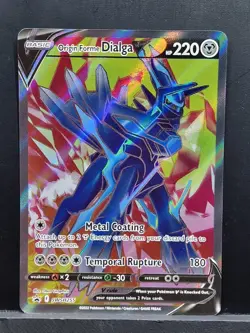 Pokemon Origin Forme Dialga v SWSH255 Black Star Promo Full Art NM Condition - Image 1