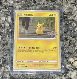 2022 POKEMON GO TCG Pikachu Cosmos Holo Promo Card #027/078 NM/M W/Top Loader - Image 1
