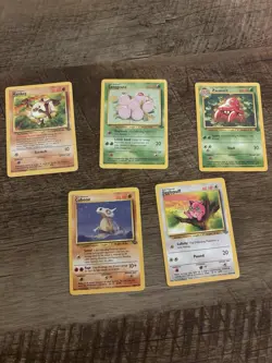 Pokemon TCG Jungle Mankey 55/64 Exeggcute 52/64 Parasect Cubone Jigglypuff Lot 5 - Image 1
