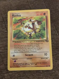 Pokemon TCG Jungle Mankey 55/64 Exeggcute 52/64 Parasect Cubone Jigglypuff Lot 5 - Image 2