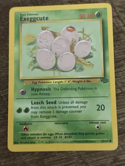 Pokemon TCG Jungle Mankey 55/64 Exeggcute 52/64 Parasect Cubone Jigglypuff Lot 5 - Image 3