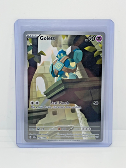 Golett - 122/086 Illustration Rare SV: Black Bolt NM Holofoil Pokemon - Image 1