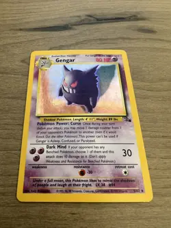 Pokemon TCG Gengar Fossil 5/62 Unlimited Holo Rare - Image 3
