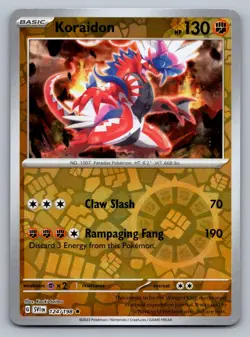 Pokemon TCG SV01: Scarlet & Violet Base Set Koraidon 124/198 Reverse Holo - Image 1