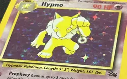 1999 Pokemon Fossil Hypno Holo Moderately Played No.8 - Image 2