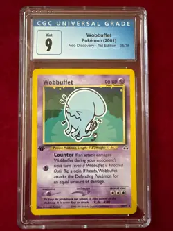 Pokemon TCG Wobbuffet Non-Holo 35/75, Neo Discovery CGC 9 - Image 1