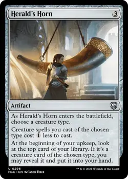 NM Herald's Horn, MGT, Modern Horizons 3, Magic the Gathering, 296 - Image 1