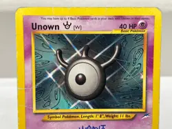Unown [W] 29/105 Neo Destiny WOTC Rare Pokemon Card - Heavily Played - Image 3