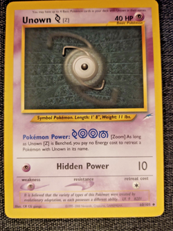 Pokemon Card Vintage Unown Z Neo Destiny 60/105 WotC NM - Image 1