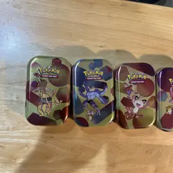 *EMPTY* Pokemon 151 Mini Tin Lot Of 4 - Including Art Cards & Coins NO PACKS - Image 2