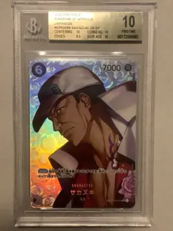 One Piece Card Sakazuki Sp OP02-099 Japanese BGS 10 2023 - Image 1