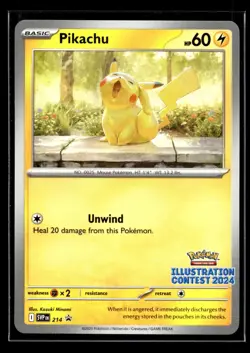 Pikachu - (Illustration Contest 2024) Promo SV: Scarlet & Violet Promo Cards 214 - Image 1