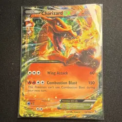 Pokemon Charizard EX 12/106 Flashfire Ultra Rare Holo Dragon Card English 2014 - Image 1
