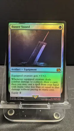 2025 MTG Final Fantasy Buster Sword Border FOIL 0255 Mythic Cloud Midgar - Image 1