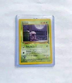 Pokemon TCG Grimer Fossil 1st Edition Unlimited Common Card 48/62 NM Condition - Image 1