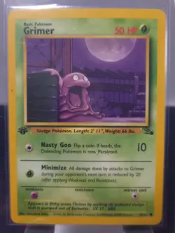 Pokemon TCG Grimer Fossil 48/62 Regular 1st Edition Common - Image 1
