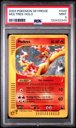 2003 Pokemon Skyridge Moltres-Holo Rare #H20 MINT PSA 9 New Cert - Image 1
