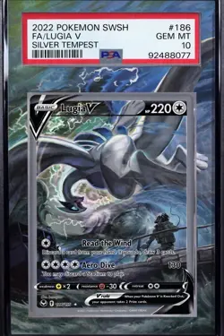 Pokemon 2022 Lugia V 186/195 Alt Art Silver Tempest GEM MINT PSA 10 (W/ ARTCASE) - Image 3