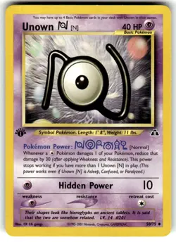 Pokemon TCG 2001 Neo Discovery 1st Edition Unown N 50/75 - Near Mint - Image 1