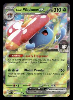 Pokemon Erika's Vileplume ex #003/217 tcg Near Mint or Better - Image 1