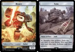 Hero Deal, English - 4 x MTG Robot Token // Junk Token Universes Beyond: Fallout - Image 1