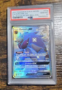 Pokemon 2017 Zoroark GX 77a/73 Full Art Great Ball Collection GEM MINT PSA 10 - Image 1