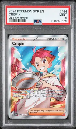 2024 POKEMON SCR EN-STELLAR CROWN ULTRA RARE #164 CRISPIN PSA 9 - Image 1
