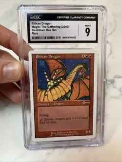 MTG Shivan Dragon Graded CGC 9 Magic The Gathering - Image 1