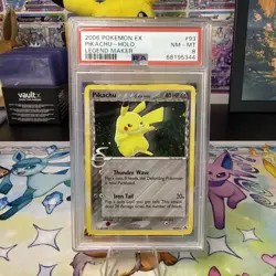 2006 POKEMON EX LEGEND MAKER #93 PIKACHU-HOLO PSA 8 - Image 1