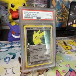 2006 POKEMON EX LEGEND MAKER #93 PIKACHU-HOLO PSA 8 - Image 3