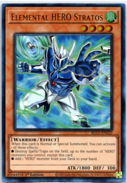 Elemental HERO Stratos - BLC1-EN022 - Ultra Rare - 1st Edition - Yugioh - Image 1