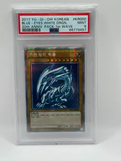 Yu-Gi-Oh PSA9 Blue Eyes White Dragon 20AP-KR000 Prismatic Secret Korean PS415 - Image 1