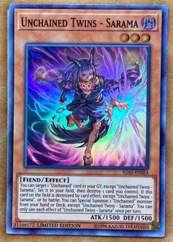 YU-GI-OH! Unchained Twins - Sarama IGAS-ENSE4 Limited Edition Super Rare NM - Image 1