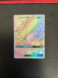 Tauros GX 156/149 - Sun & Moon Base Set Pokemon Card - NM - Image 1
