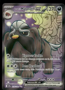 Pokemon Cards Arven's Mabosstiff ex 218/182 Destined Rivals Ultra Rare NM - Image 1